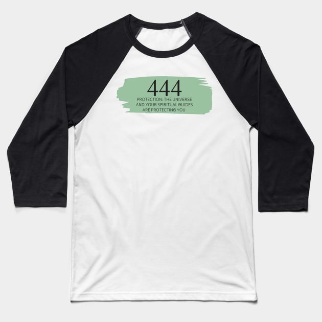 444 Angel Number green Baseball T-Shirt by anrockhi